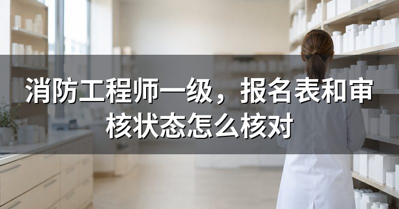 消防工程师一级,报名表和审核状态怎么核对