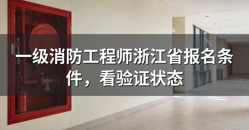 一级消防工程师浙江省报名条件,看验证状态