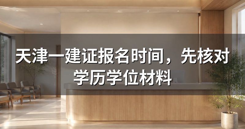 天津一建证报名时间,先核对学历学位材料
