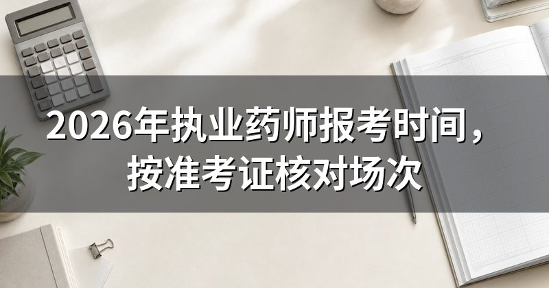 2026年执业药师报考时间,按准考证核对场次