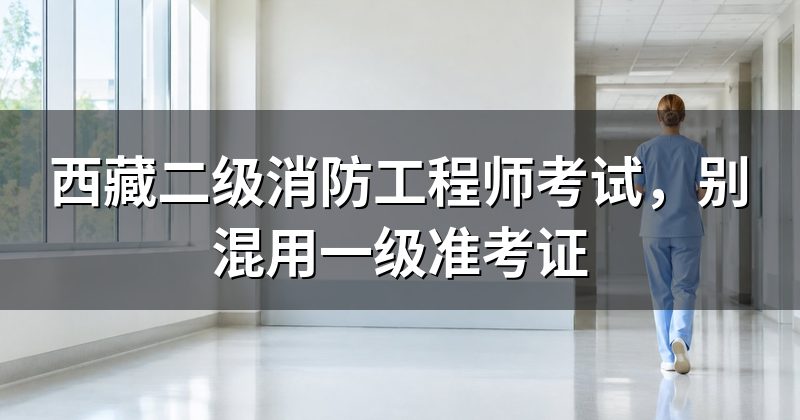 西藏二级消防工程师考试,别混用一级准考证