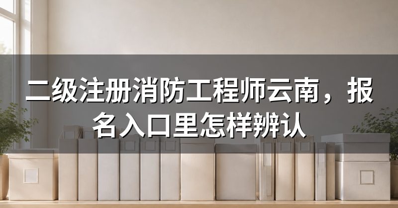 二级注册消防工程师云南，报名入口里怎样辨认