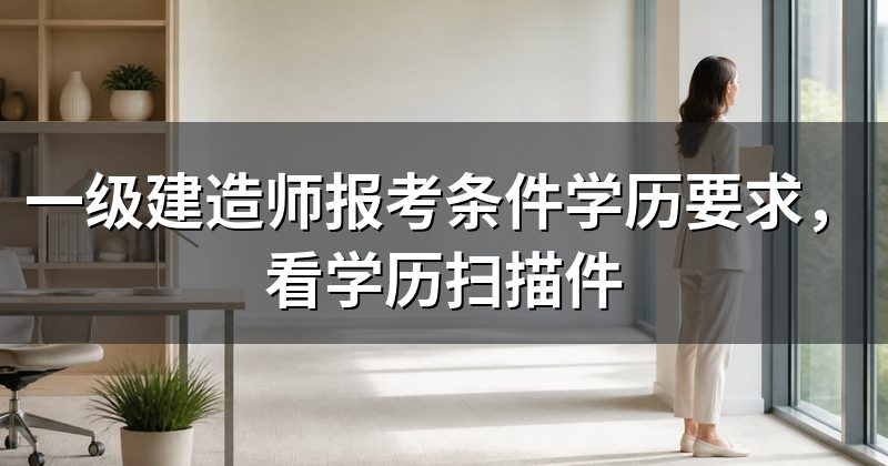 一级建造师报考条件学历要求，看学历扫描件