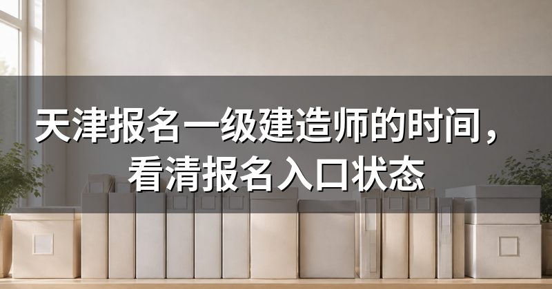 天津报名一级建造师的时间,看清报名入口状态