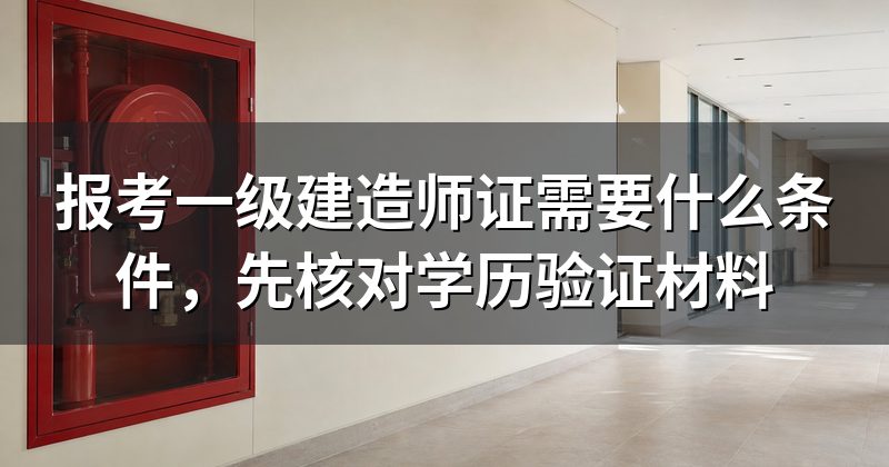 报考一级建造师证需要什么条件,先核对学历验证材料