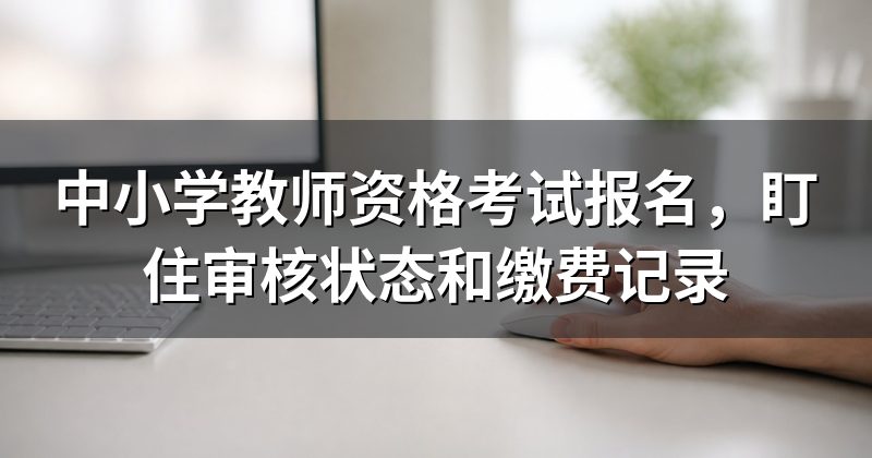 中小学教师资格考试报名,盯住审核状态和缴费记录