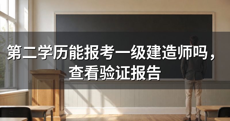 第二学历能报考一级建造师吗,查看验证报告