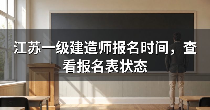 江苏一级建造师报名时间，查看报名表状态