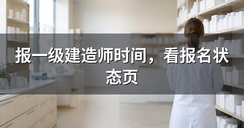 报一级建造师时间,看报名状态页