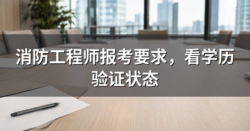 消防工程师报考要求,看学历验证状态