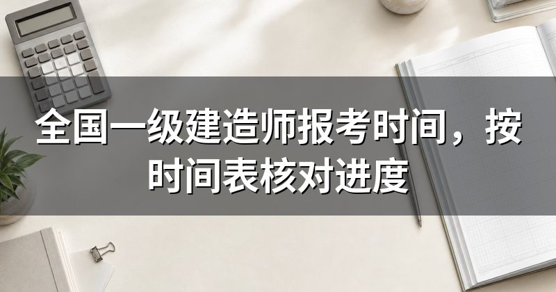 全国一级建造师报考时间,按时间表核对进度