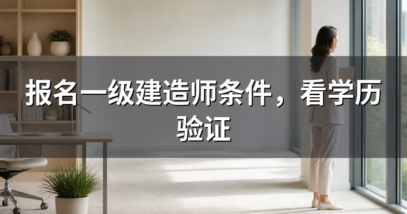 报名一级建造师条件，看学历验证