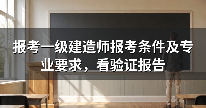报考一级建造师报考条件及专业要求,看验证报告