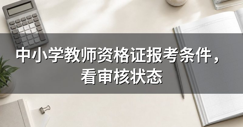 中小学教师资格证报考条件,看审核状态