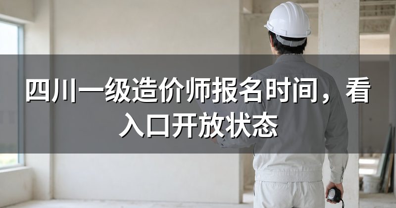 四川一级造价师报名时间,看入口开放状态