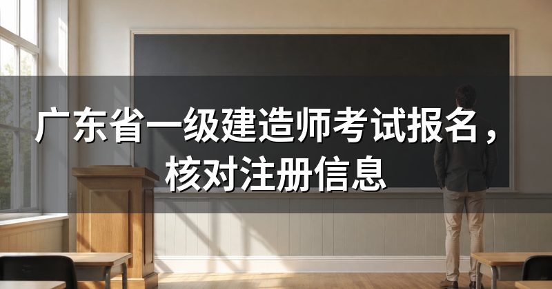 广东省一级建造师考试报名,核对注册信息