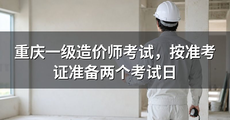 重庆一级造价师考试,按准考证准备两个考试日