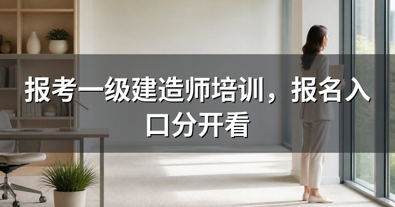 报考一级建造师培训，报名入口分开看