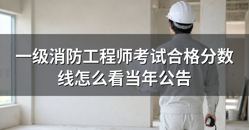 一级消防工程师考试合格分数线怎么看当年公告