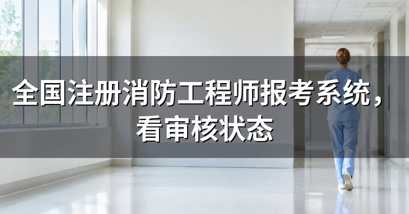全国注册消防工程师报考系统，看审核状态