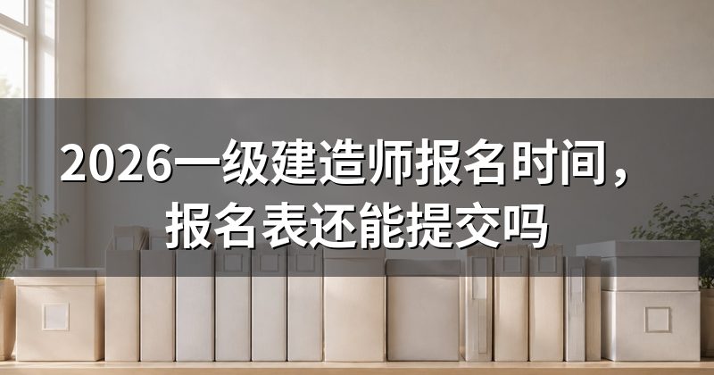 2026一级建造师报名时间,报名表还能提交吗