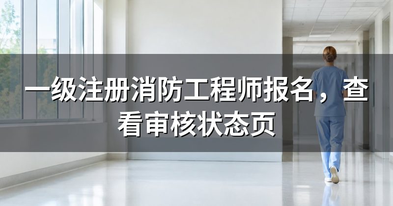 一级注册消防工程师报名，查看审核状态页