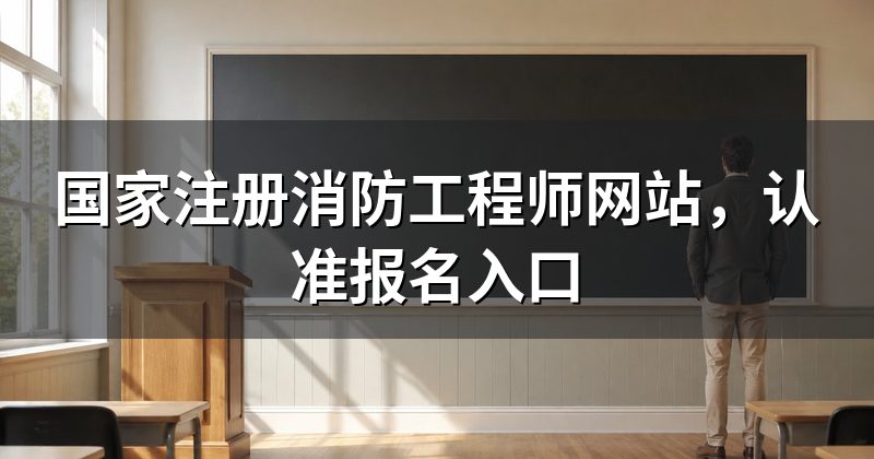 国家注册消防工程师网站，认准报名入口