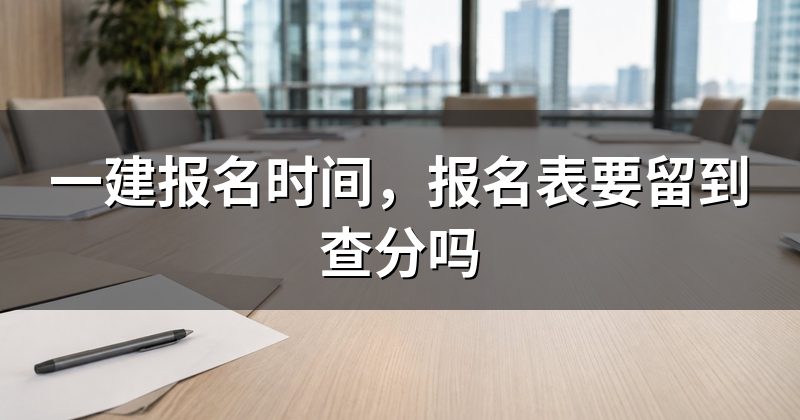 一建报名时间,报名表要留到查分吗