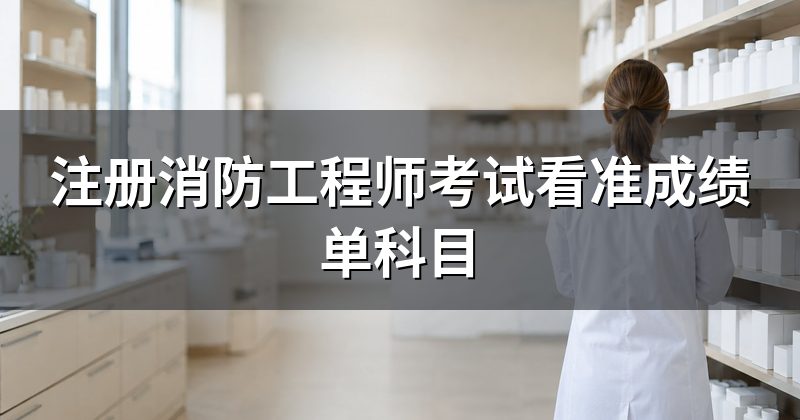 注册消防工程师考试看准成绩单科目