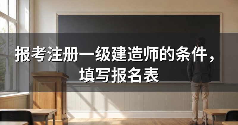 报考注册一级建造师的条件,填写报名表