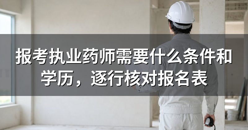 报考执业药师需要什么条件和学历,逐行核对报名表