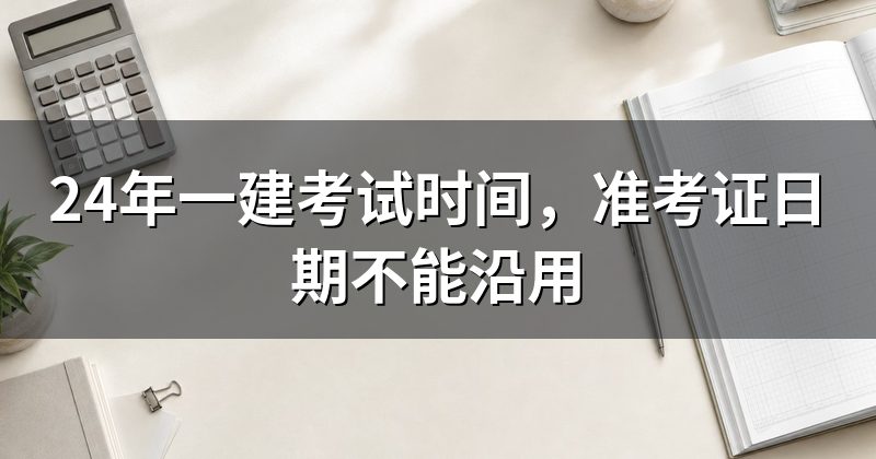 24年一建考试时间，准考证日期不能沿用
