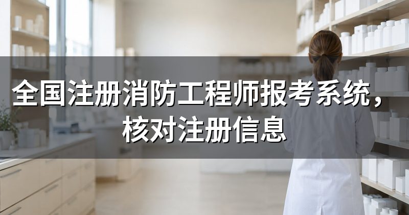 全国注册消防工程师报考系统,核对注册信息
