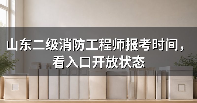 山东二级消防工程师报考时间,看入口开放状态