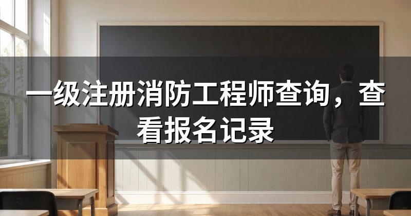 一级注册消防工程师查询,查看报名记录