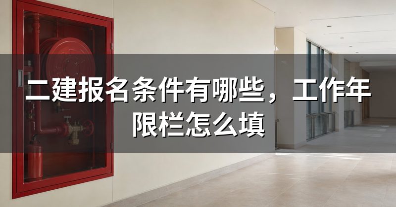 二建报名条件有哪些，工作年限栏怎么填