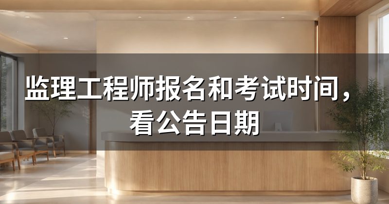 监理工程师报名和考试时间,看公告日期