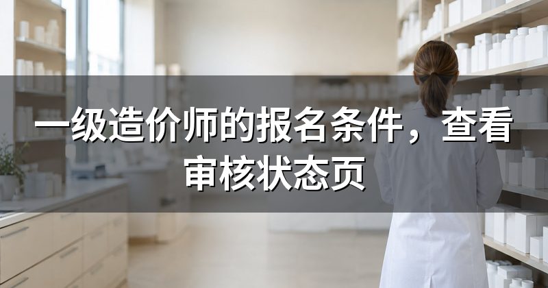 一级造价师的报名条件，查看审核状态页