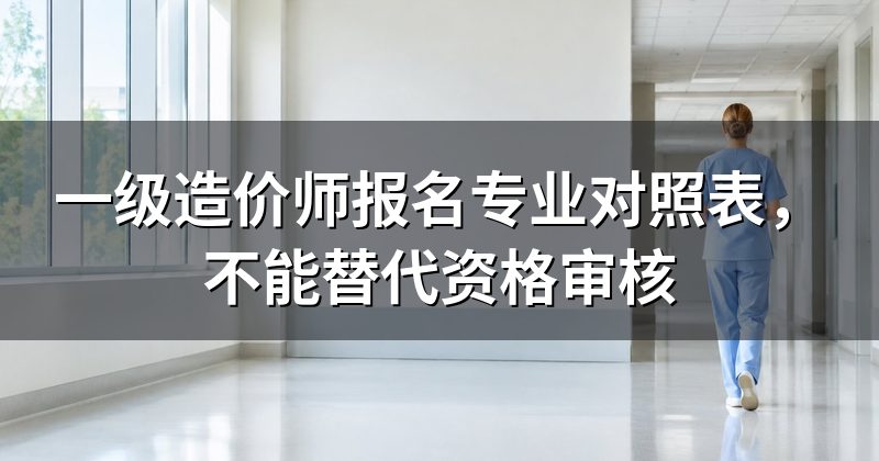 一级造价师报名专业对照表,不能替代资格审核