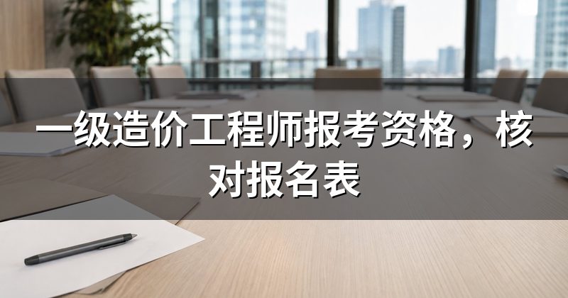 一级造价工程师报考资格，核对报名表