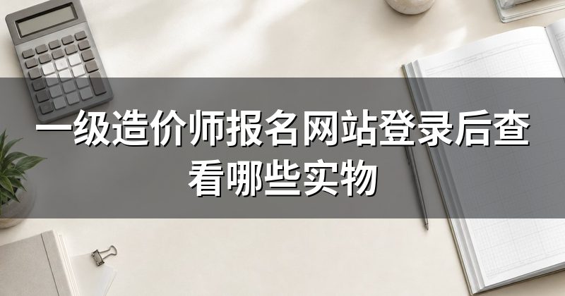 一级造价师报名网站登录后查看哪些实物