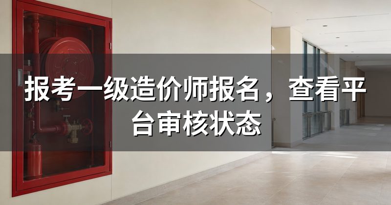 报考一级造价师报名,查看平台审核状态