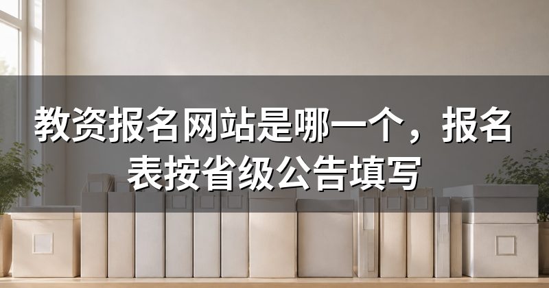 教资报名网站是哪一个,报名表按省级公告填写
