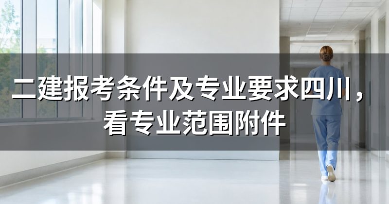 二建报考条件及专业要求四川,看专业范围附件