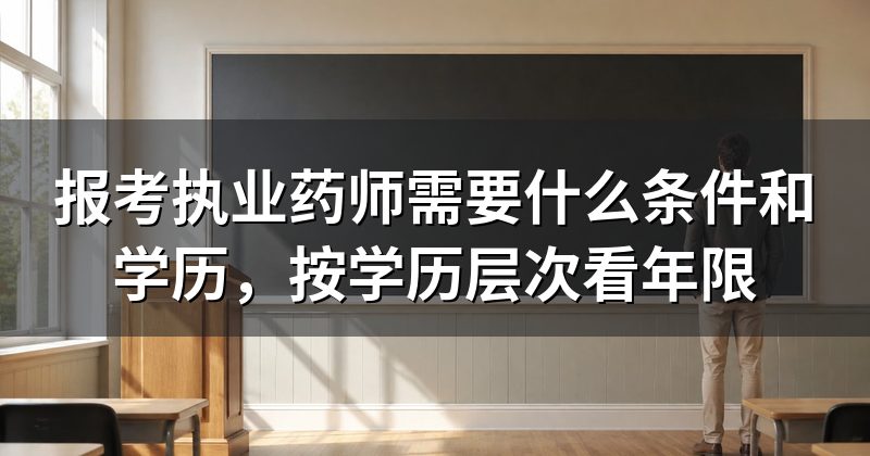 报考执业药师需要什么条件和学历,按学历层次看年限