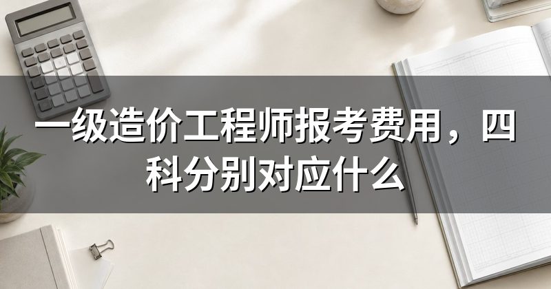 一级造价工程师报考费用,四科分别对应什么