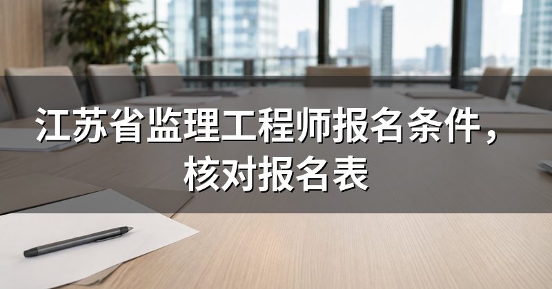 江苏省监理工程师报名条件,核对报名表
