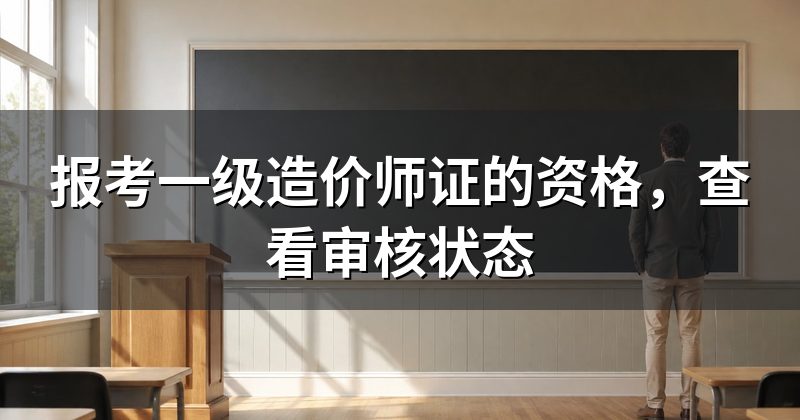 报考一级造价师证的资格，查看审核状态
