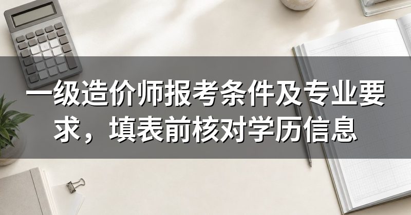 一级造价师报考条件及专业要求,填表前核对学历信息