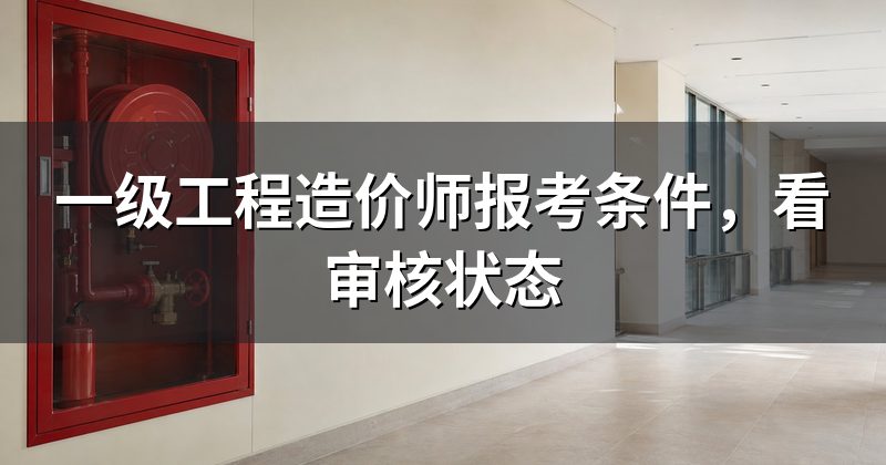 一级工程造价师报考条件，看审核状态